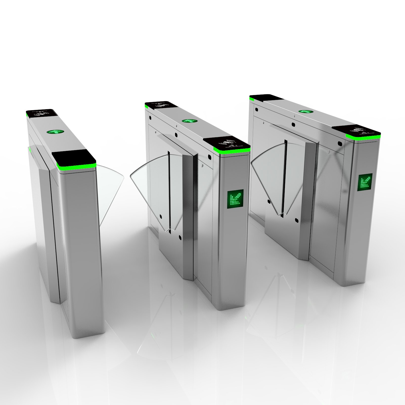 Bosiny New Product Stainless Steel Access Control with RFID Card Reader Turnstile Flap Gate Barrier DC Brush Motor for school