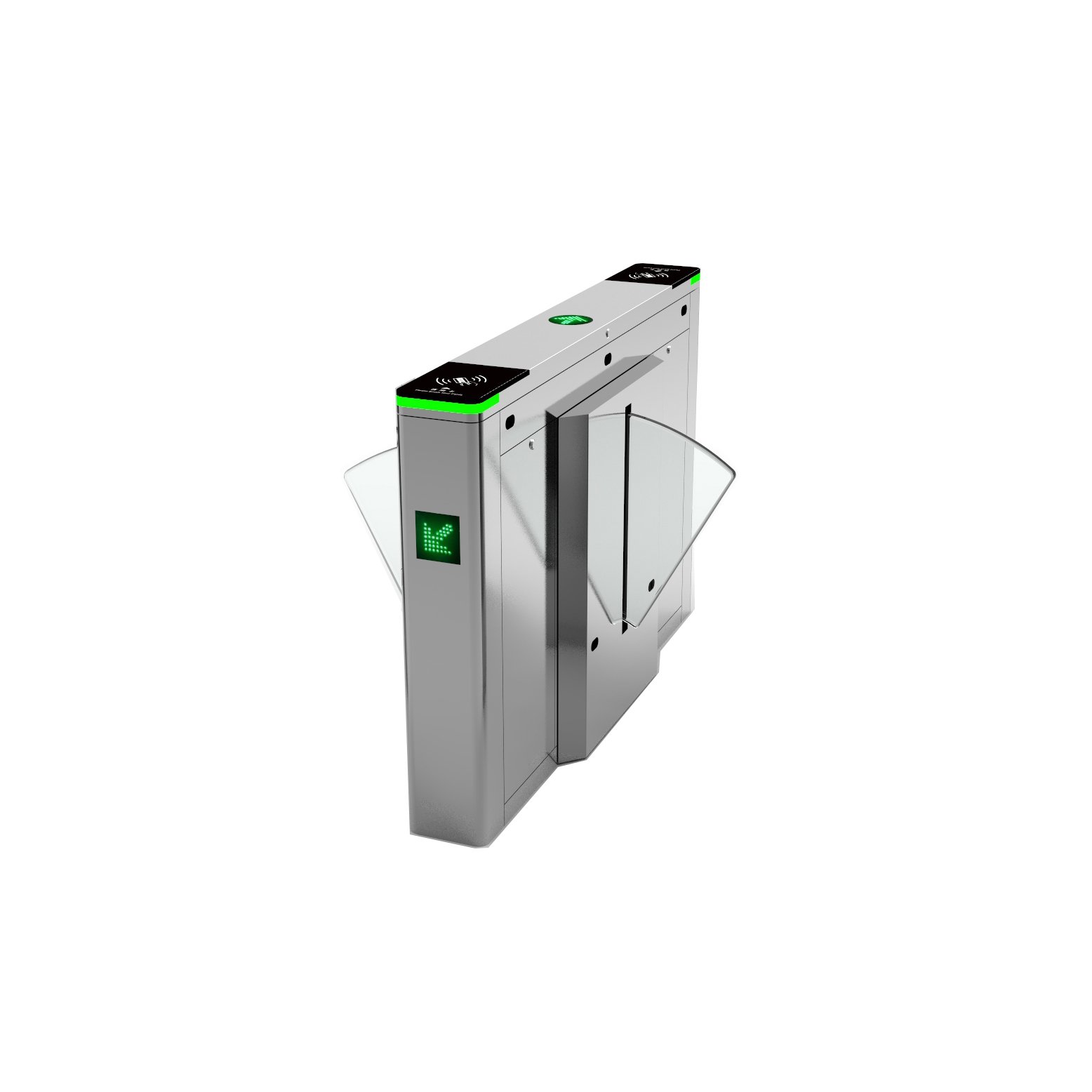 Bosiny New Product Stainless Steel Access Control with RFID Card Reader Turnstile Flap Gate Barrier DC Brush Motor for school