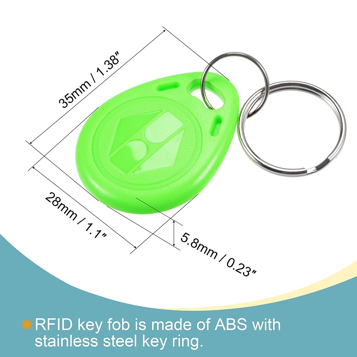 Access Control ABS Plastic Keyfob Gym Spa Hotel Key Chain Keychain 125khz RFID Key Fob Key Tag