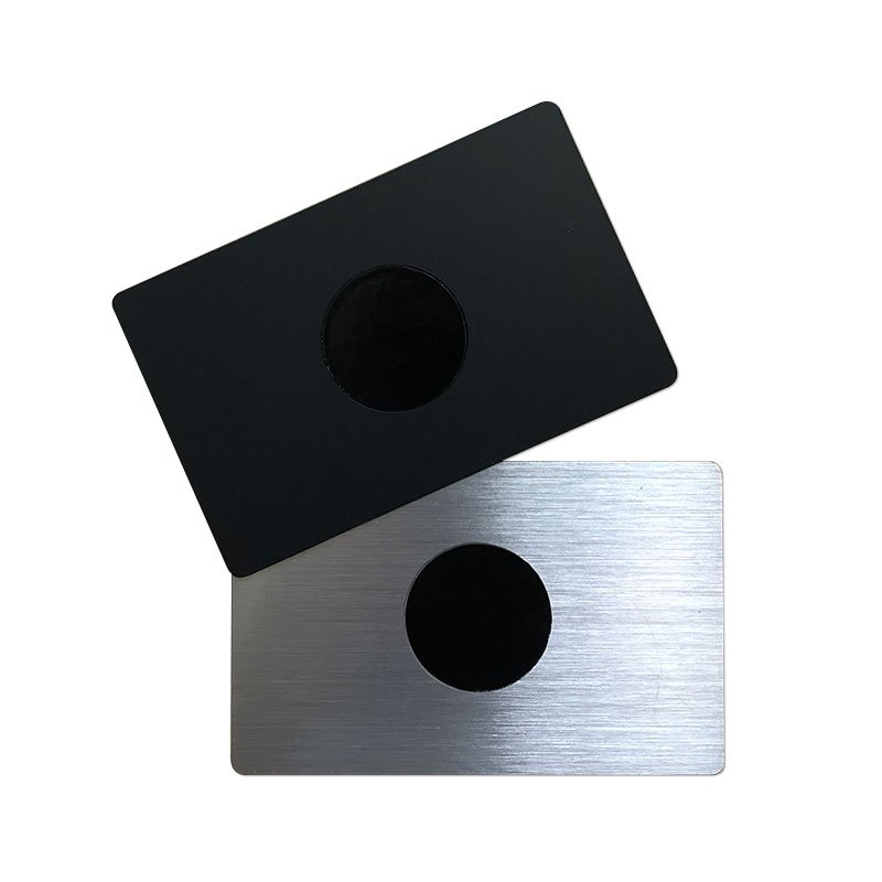 Matt Black Stainless Steel Metal Credit Card Size RFID NFC Card Metal Business Card For Wholesale