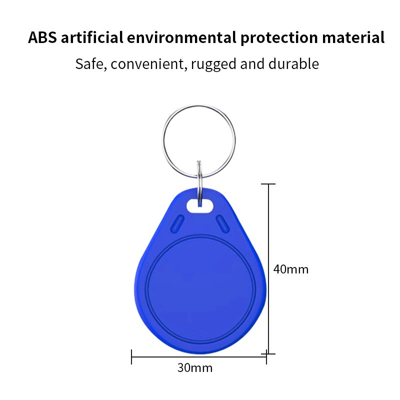 125KHz Rewritable Printable Laser engraving Smart RFID ABS Keyfob for Access Control