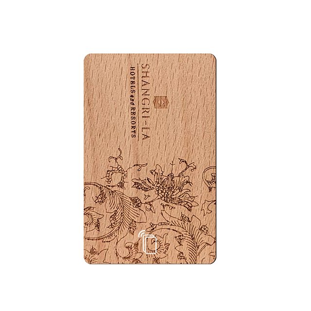 Wooden hotel key RFID card made of sapele wood is suitable for Onity locks