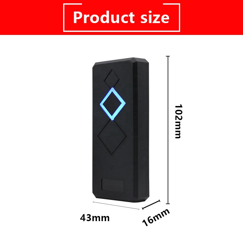 Smart Outdoor Waterproof Reader RS232 RS485 UART Interface RFID 13.56Mhz IC M1 Card Reader Access Control System