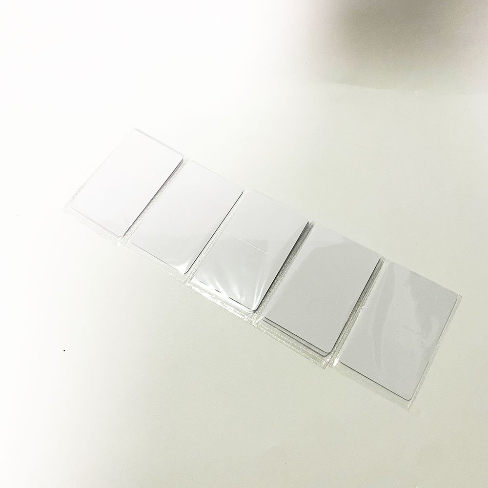 eco friendly 125khz / 13.56mhz white blank laserable NFC RFID Chip Polycarbonate PC Blank Smart ID Card for access control