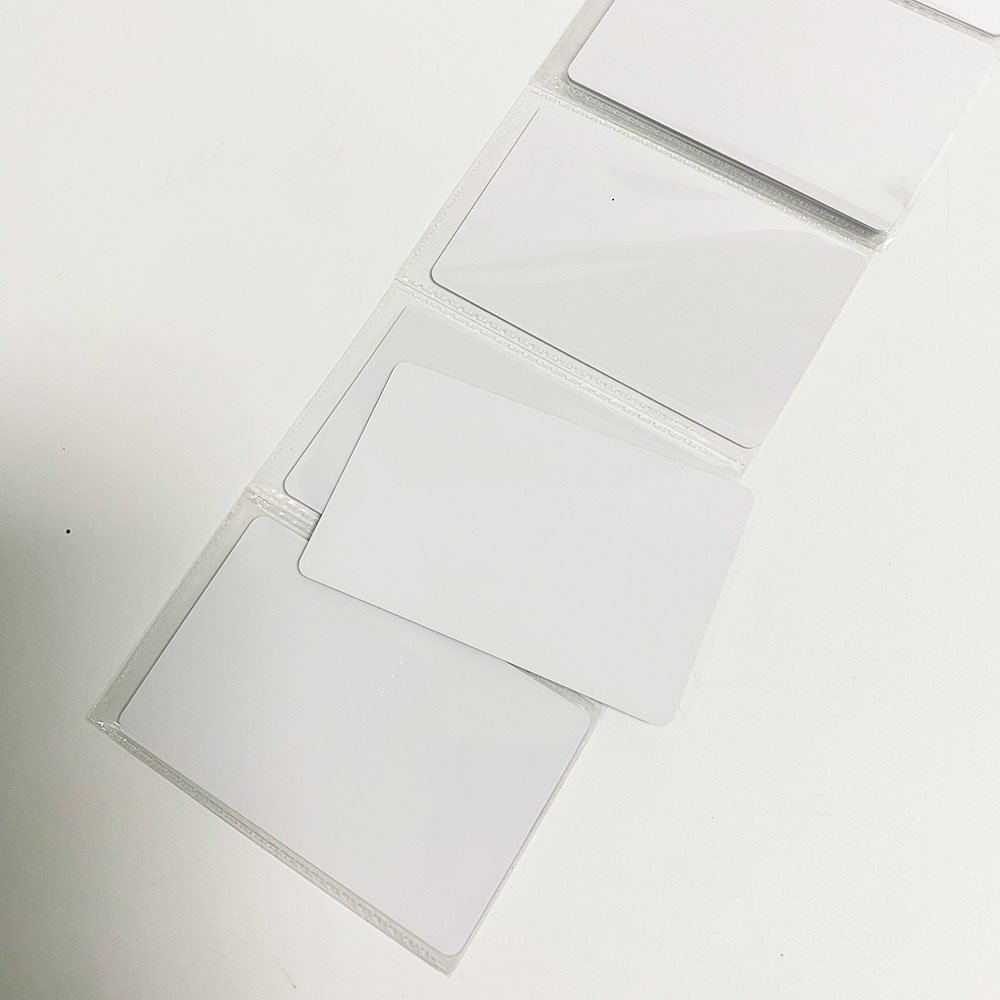 eco friendly 125khz / 13.56mhz white blank laserable NFC RFID Chip Polycarbonate PC Blank Smart ID Card for access control