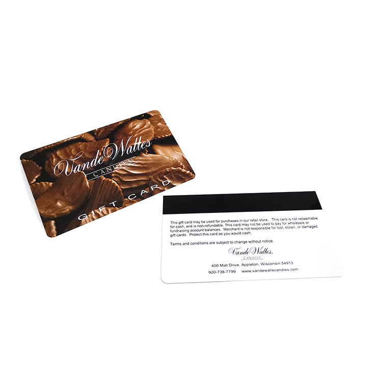 Glossy Gold PVC Magnetic Stripe Card Hot Stamping VIP Loyalty Gift Card for Membership Access Control