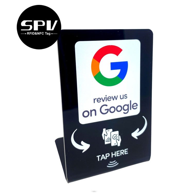 Programmable QR Code Printed RFID Business Card Ntag213 NFC Review Google Stand
