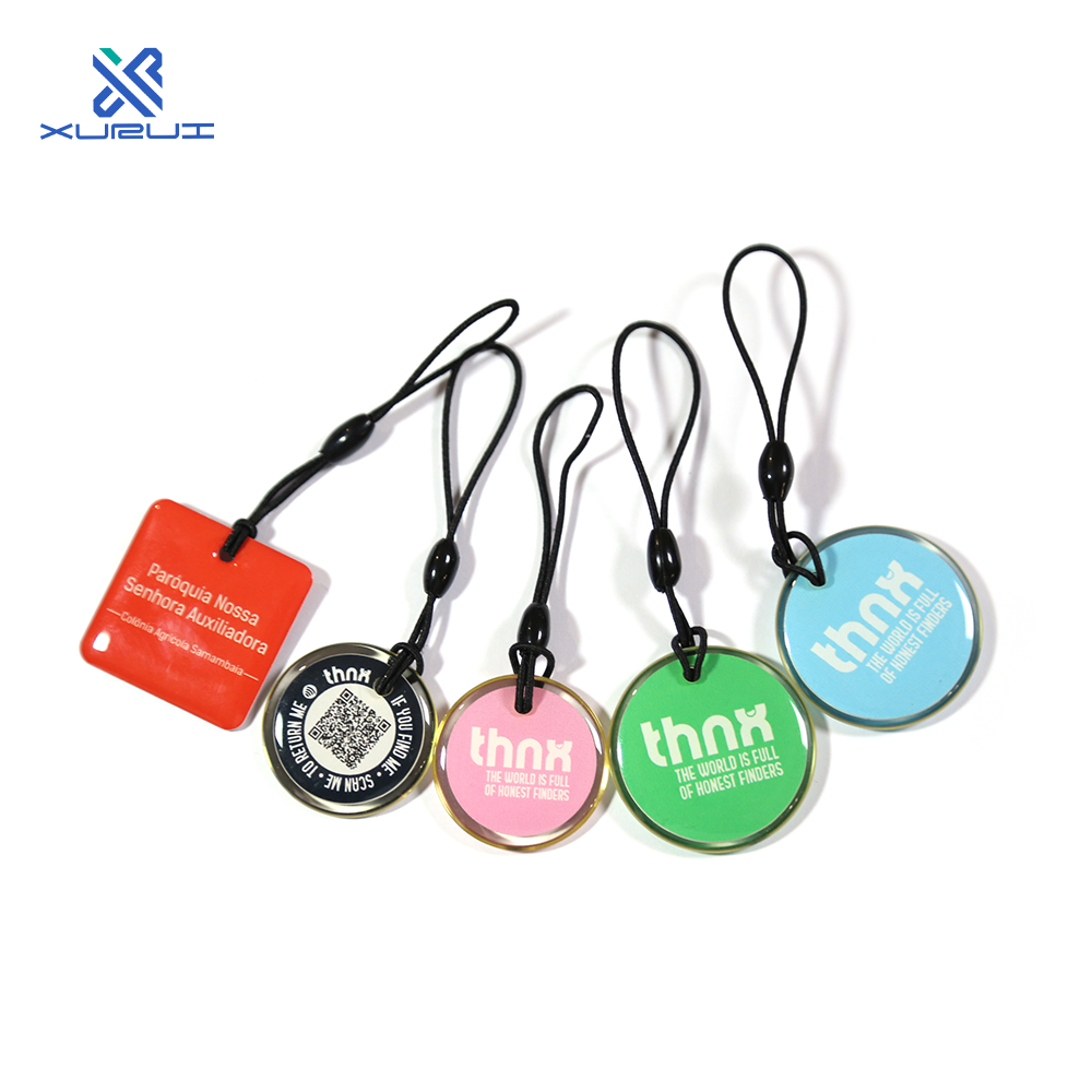Customized Logo Printing 25mm Nfc Tag rfid cards logo Social Media Phone Tags Waterproof Epoxy Rfid Active Tag