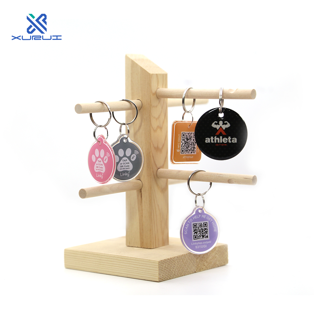 Customized Logo Printing 25mm Nfc Tag rfid cards logo Social Media Phone Tags Waterproof Epoxy Rfid Active Tag