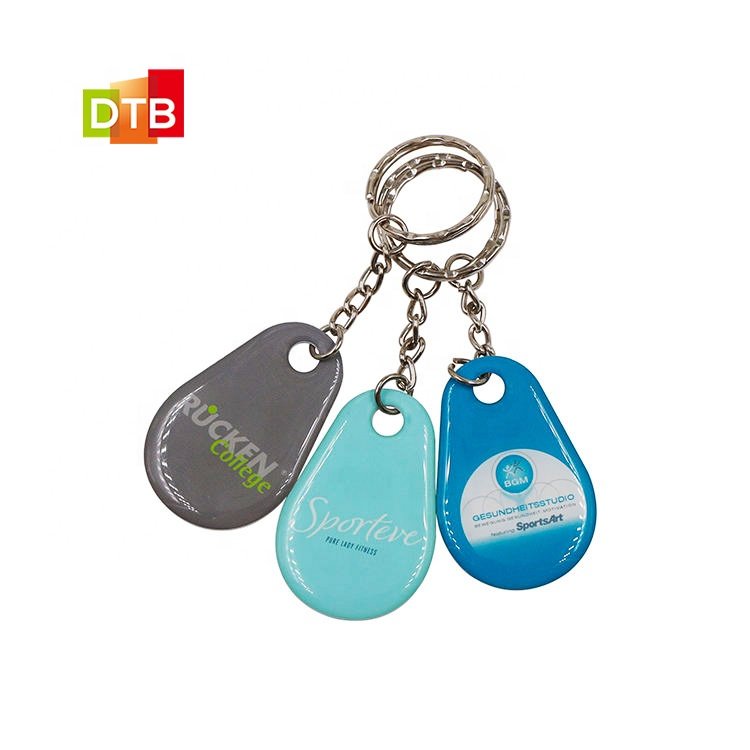 Custom Small Pendant Rfid NFC/RFID Epoxy Key Card Rewritable Crystal Glue Epoxy Access Card