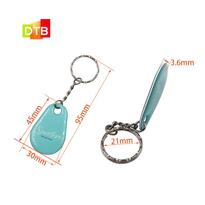 Custom Small Pendant Rfid NFC/RFID Epoxy Key Card Rewritable Crystal Glue Epoxy Access Card
