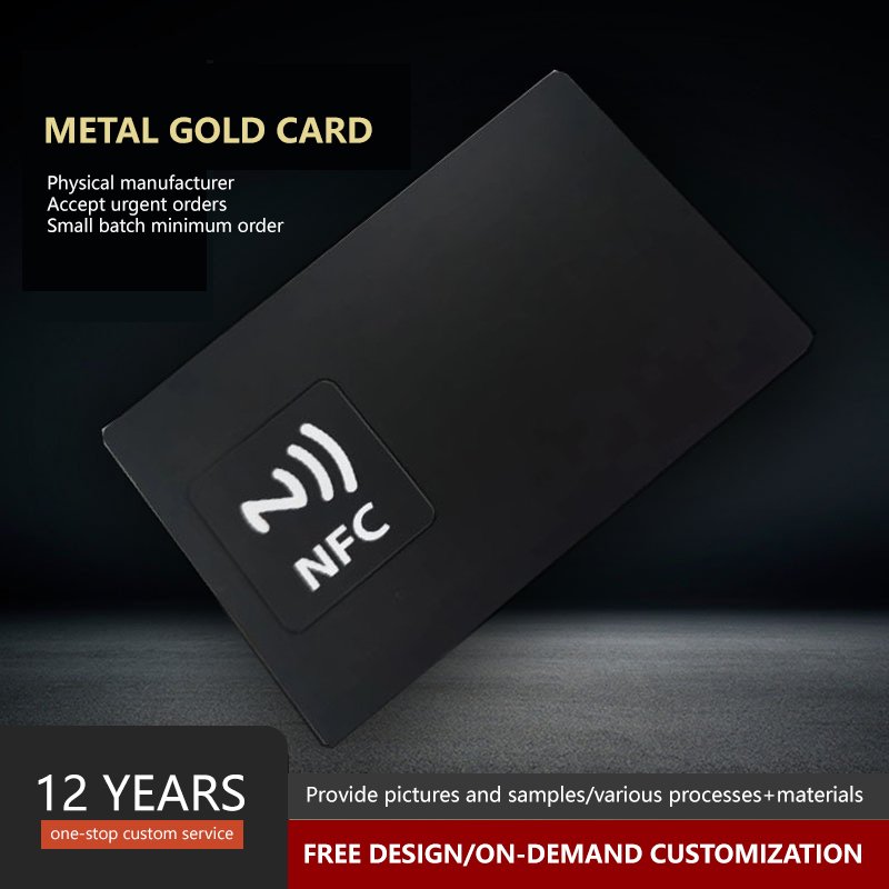 Customized metal chip card with NFC chip VIP stainless steel business card metal nfc business card