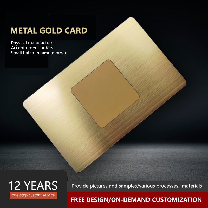 Customized metal chip card with NFC chip VIP stainless steel business card metal nfc business card