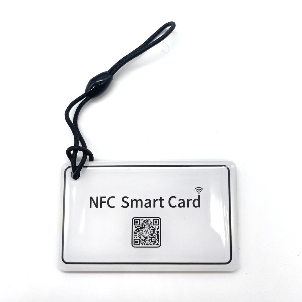 Custom Design Access Control Card Printing NFC Epoxy Keychain Chip Epoxy RFID Smart Keychain