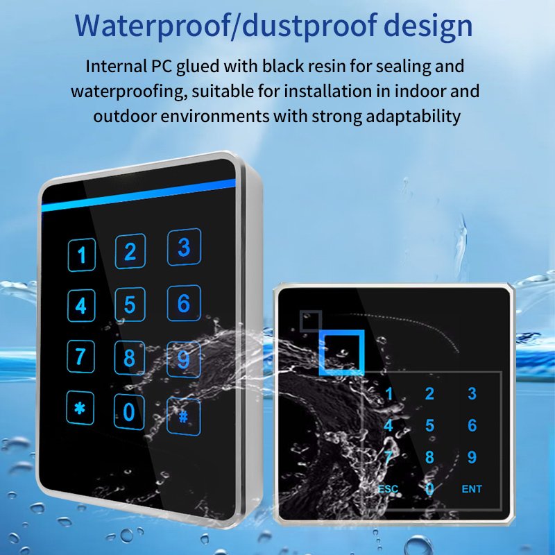 Metal waterproof Touch Screen Password Keypad Wiegand 26 Rfid 13.56Mhz Em Card Door Access Control card readers