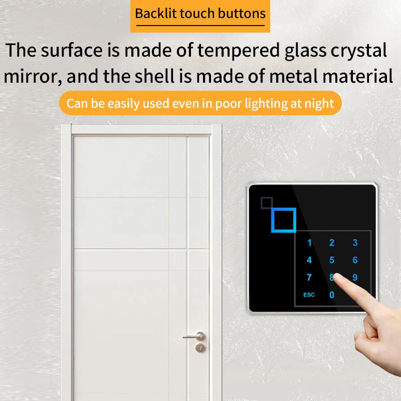 Metal waterproof Touch Screen Password Keypad Wiegand 26 Rfid 13.56Mhz Em Card Door Access Control card readers