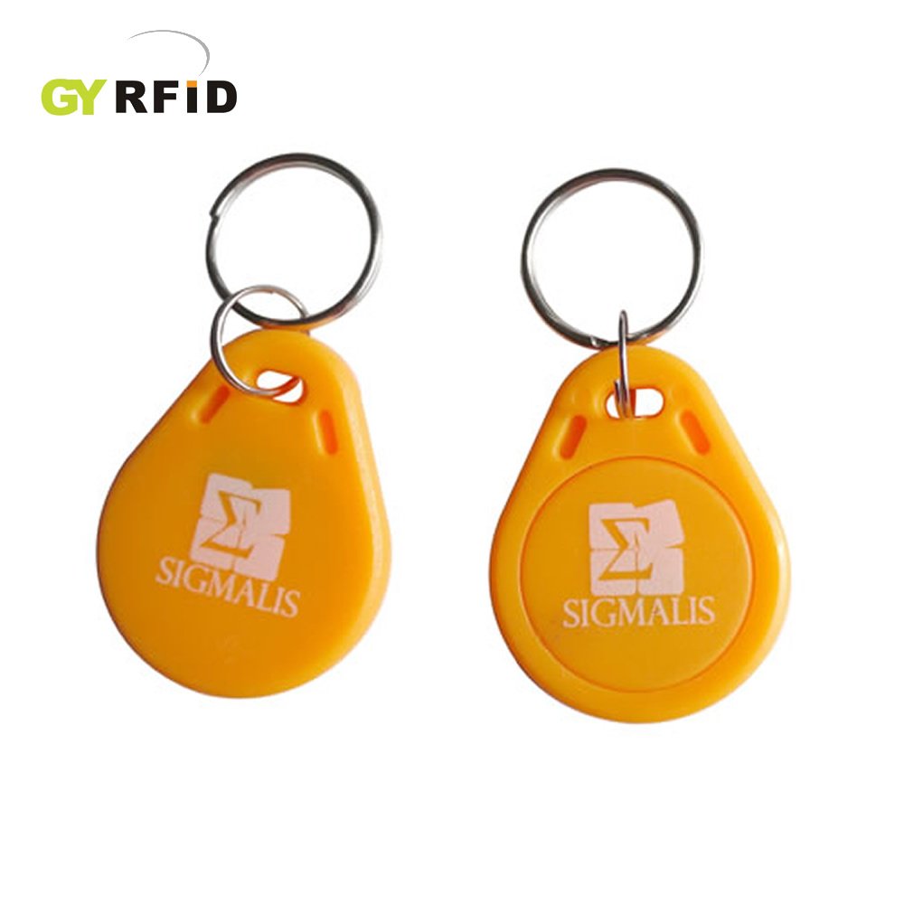 Customizable Programmable ABS Colorful NFC Key fob 13.56MHz RFID keychains tag for door access control