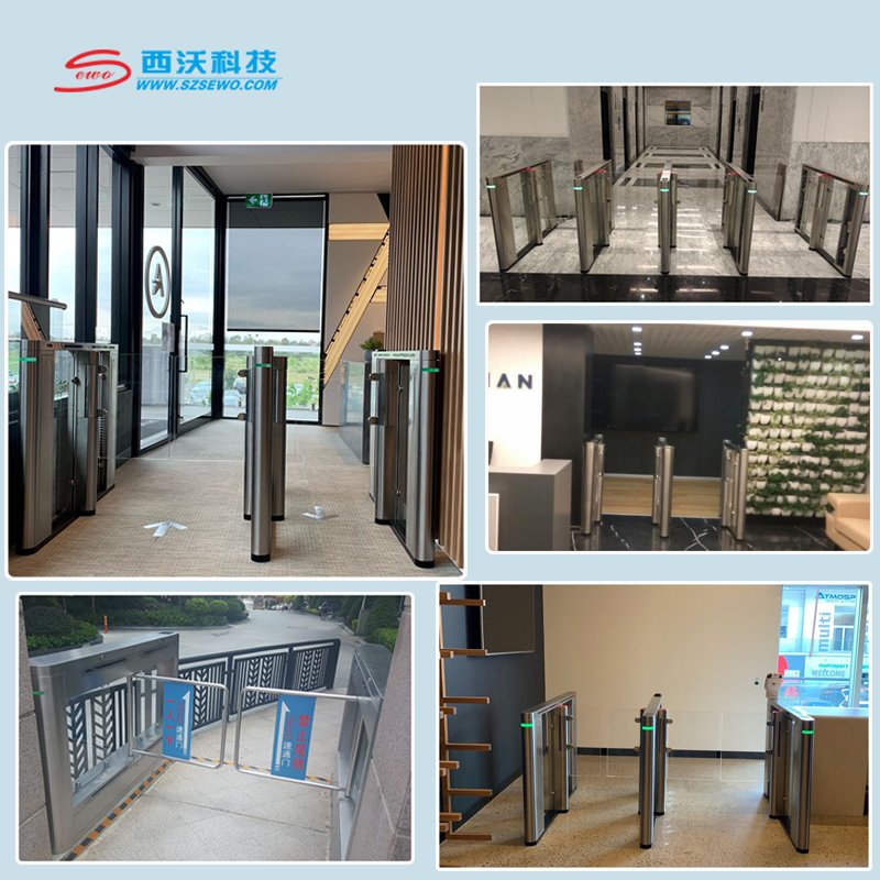 SEWO Automatic Fingerprints Finger Print Gate Card Access Control Swing Gating Turnstils System