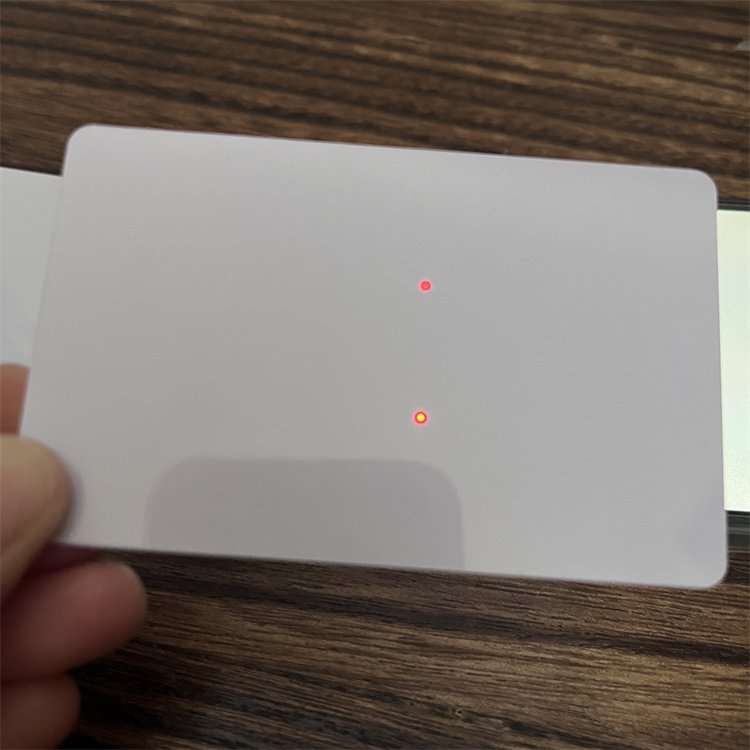 2 Red LED Embedded Printable Writable White Nfc Led Card 424 DNA Chip