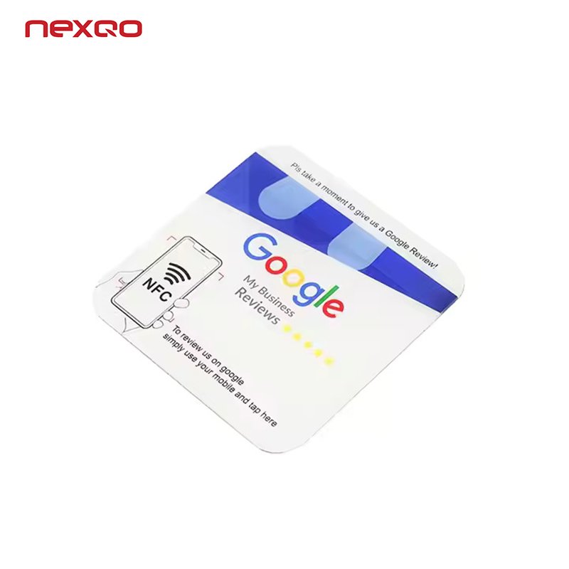 Customizable 100mm Plaque NFC Epoxy Avis Google Review Plate Square Google Plaques Tap NFC Social Media Networks Plates