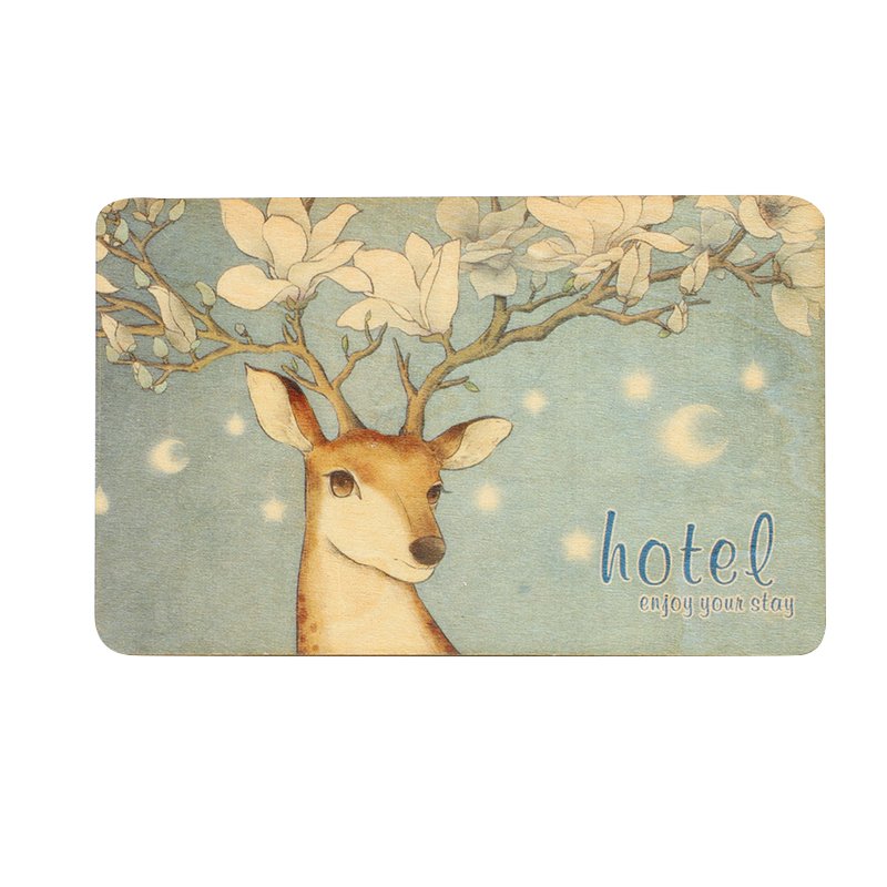 Xs 125Khz 13.56Mhz Access Control Hotel Key Card RFID NFC Wooden Chip Card