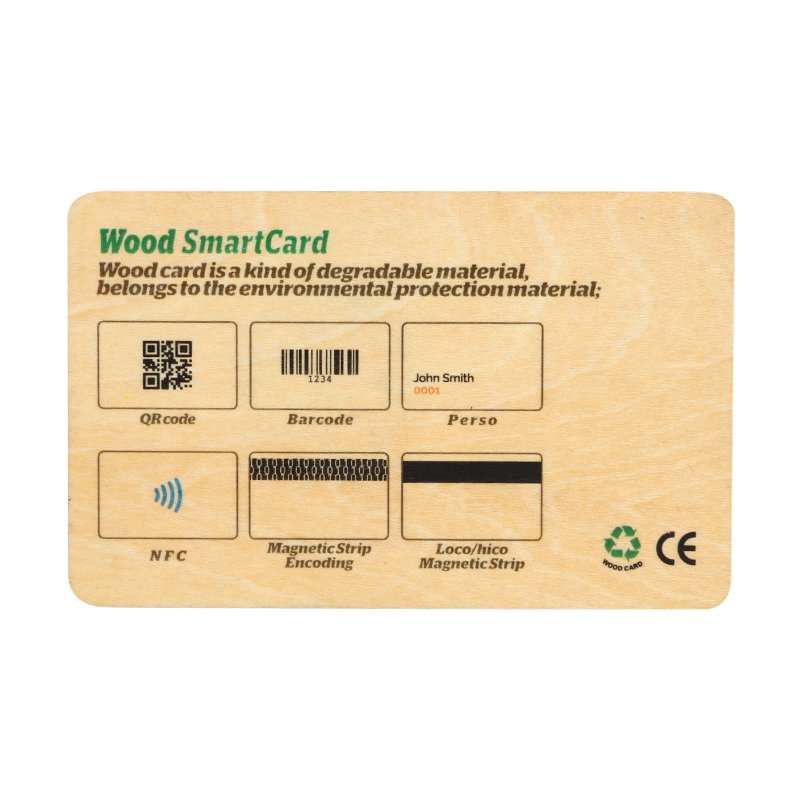 Xs 125Khz 13.56Mhz Access Control Hotel Key Card RFID NFC Wooden Chip Card