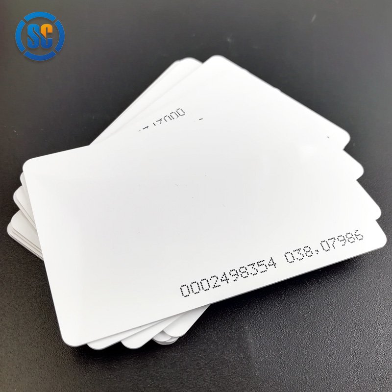 Sencan rfid key card hotel door lock ID Card 125khz TK4100 Blank White Card with Serial Number