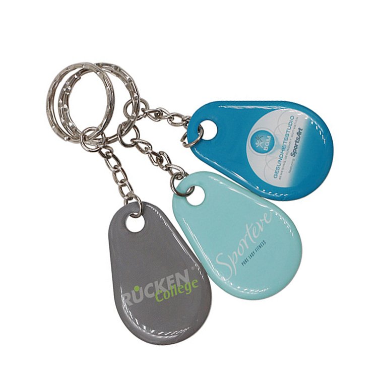Proximity RFID PVC Card Tag ID Smart Access Control key ring with Epoxy Material