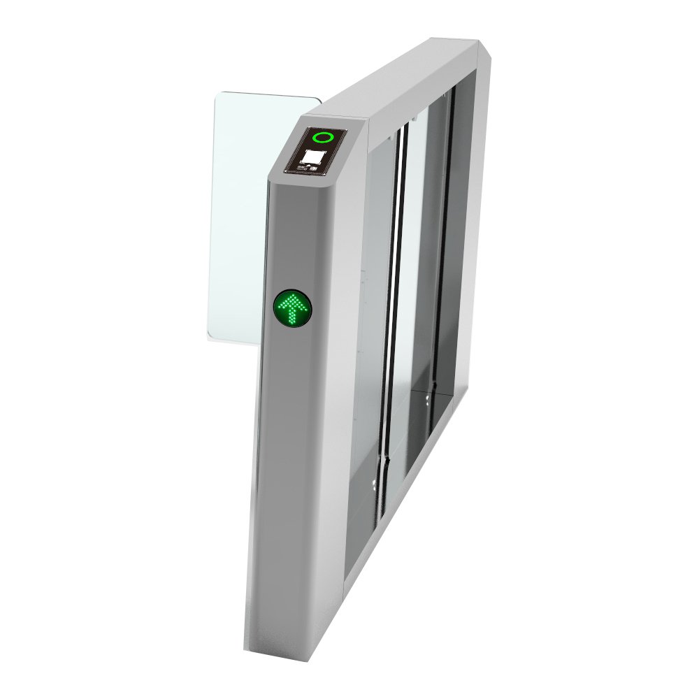 Security Access Control Oblique section Swing Turnstile Barrier Speed Gate with Rfid IC card QR code for Office building