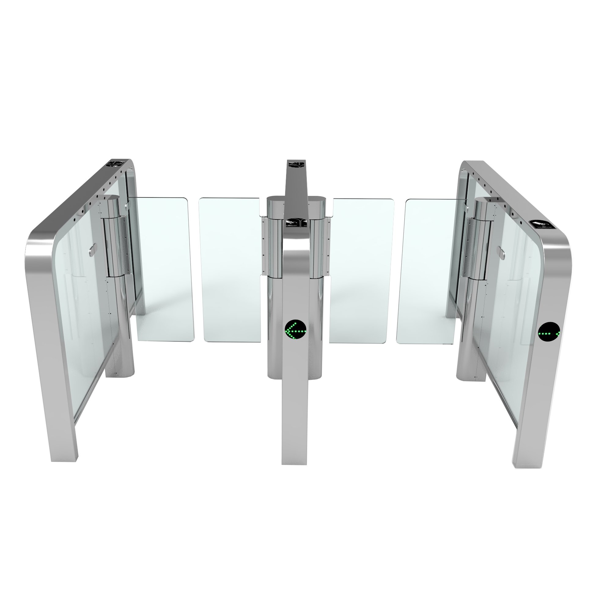 Security Access Control Oblique section Swing Turnstile Barrier Speed Gate with Rfid IC card QR code for Office building