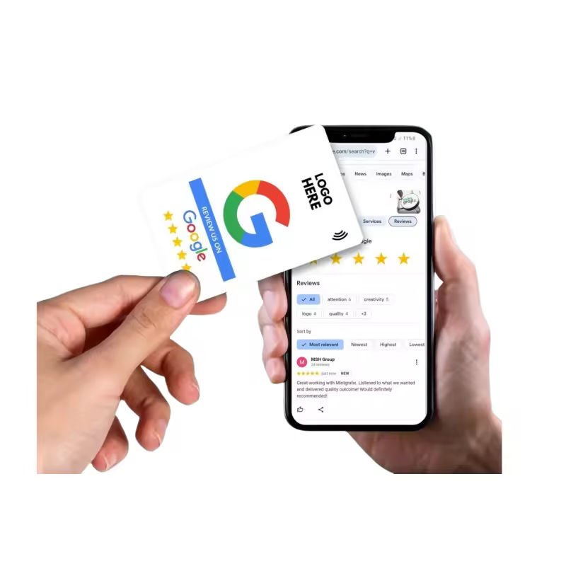 Reusable Smart Tap NFC Boost Business Reviews card Google Review Tap Cards Tap for Instant Reviews All Phones Compatible