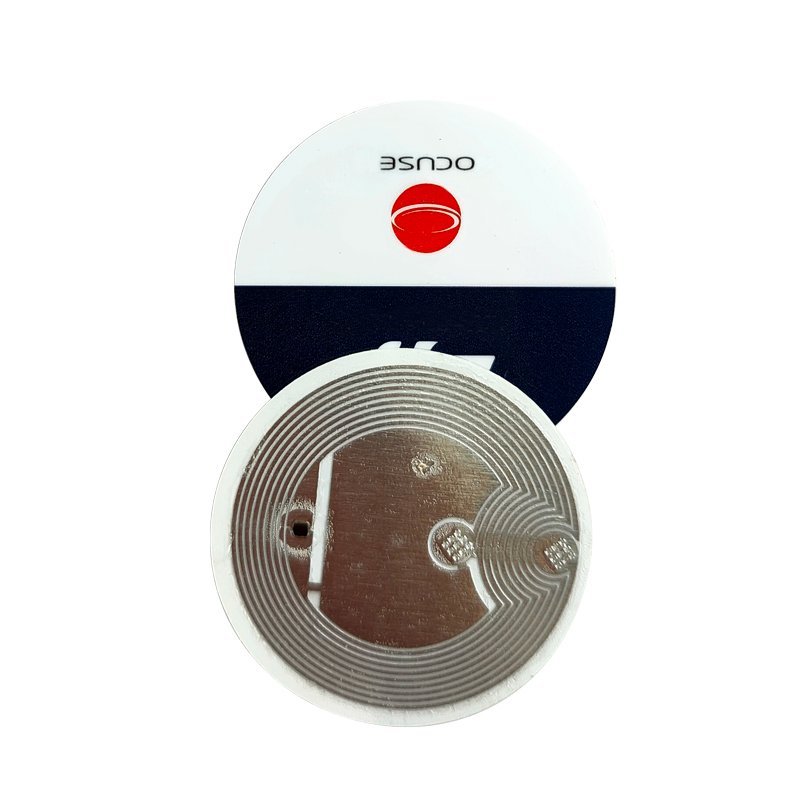 XRH hot sell etched antenna rfid labels 13.56mhz wet inlay ST25 coated paper tag electronic shelf label NFC label sticker
