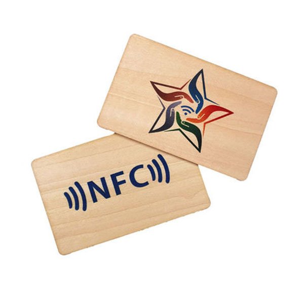 Customizable NFC RFID Wooden Bamboo Access Control Key Card Hotels Waterproof Mini Tag 13.56MHz 125KHz 860-960MHz Made PVC PET