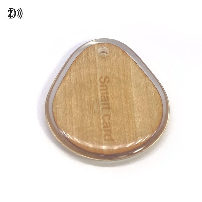 Customized Logo 13.56MHz NTAG 213 RFID Epoxy RFID Access Control Wooden Card