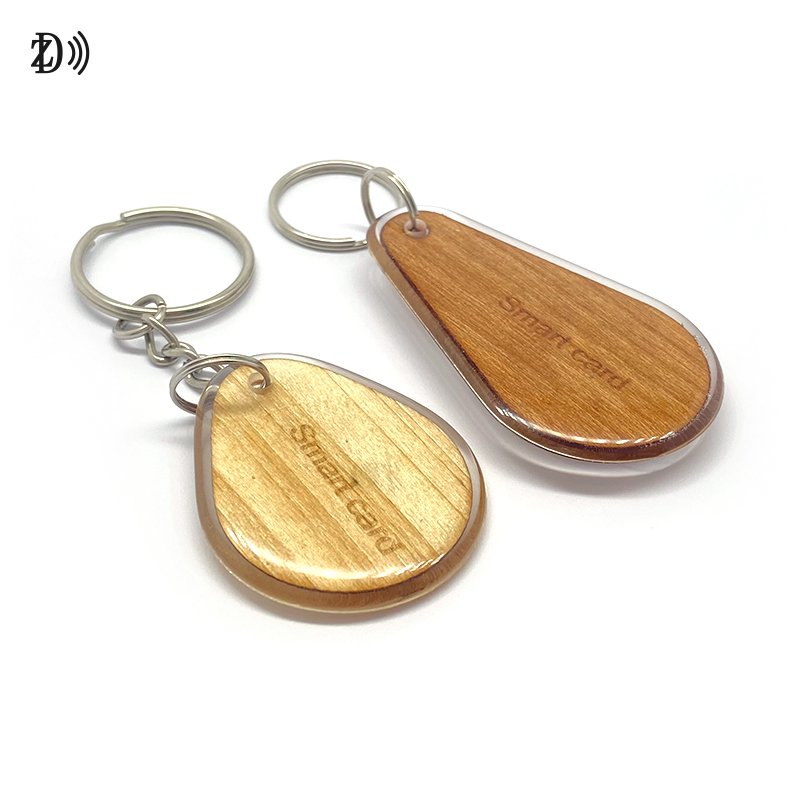 Customized Logo 13.56MHz NTAG 213 RFID Epoxy RFID Access Control Wooden Card