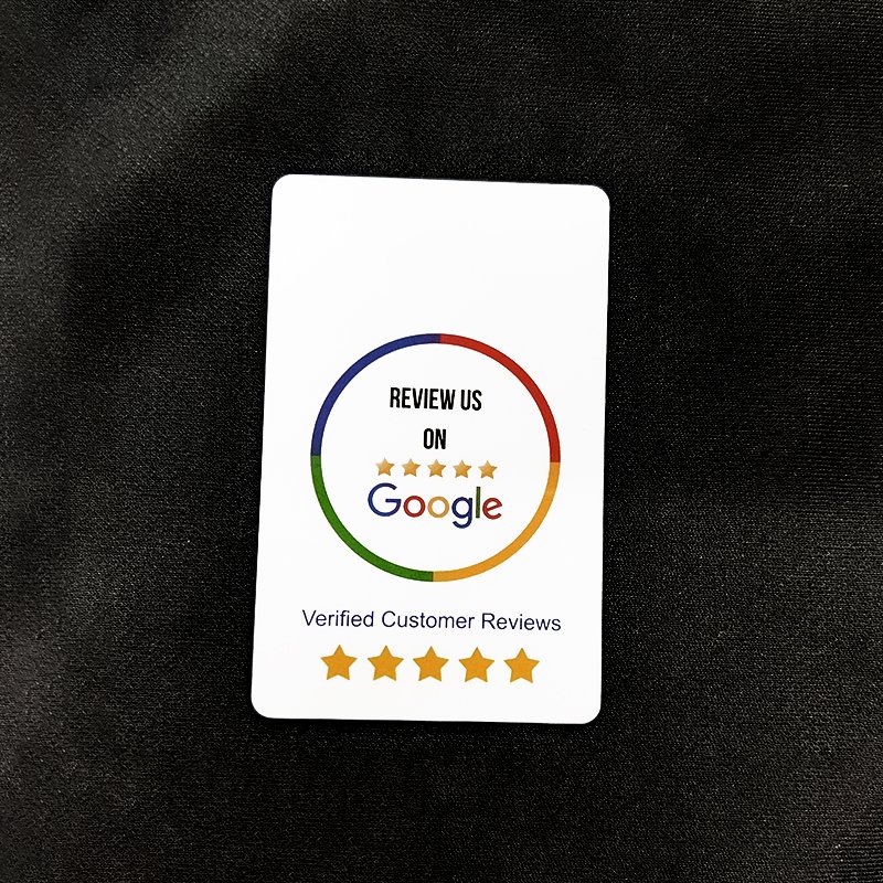 Programmable logo custom contactless business nfc chip rfid carte google review nfc card
