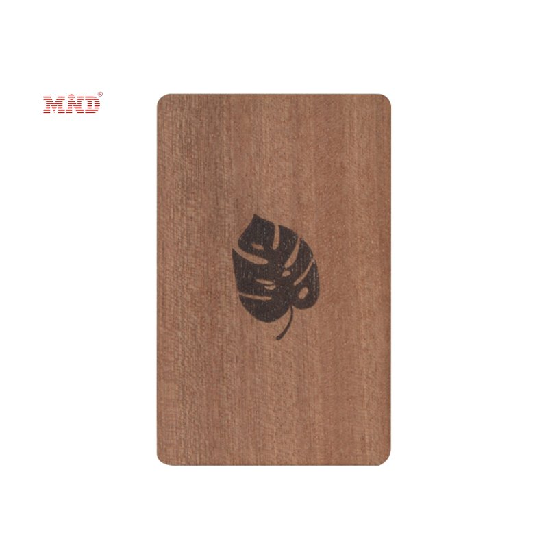 Custom luxury printing Eco-friendly Custom Logo Shape And Sized Wood NFC Card Tag For Hotel Key System