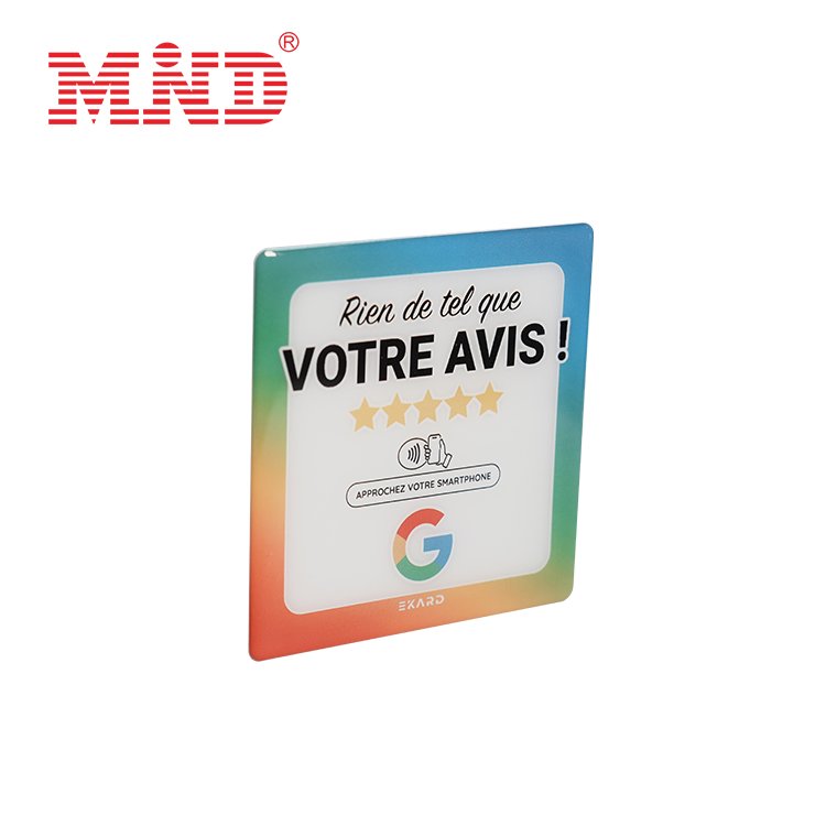Free Samples Customized Size 13 56MHz NTAG 213 NTAG 215 NTAG 216 RFID google review nfc Sticker
