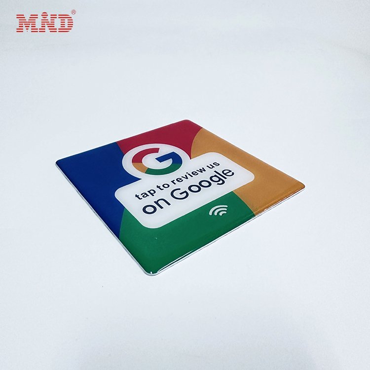 Free Samples Customized Size 13 56MHz NTAG 213 NTAG 215 NTAG 216 RFID google review nfc Sticker