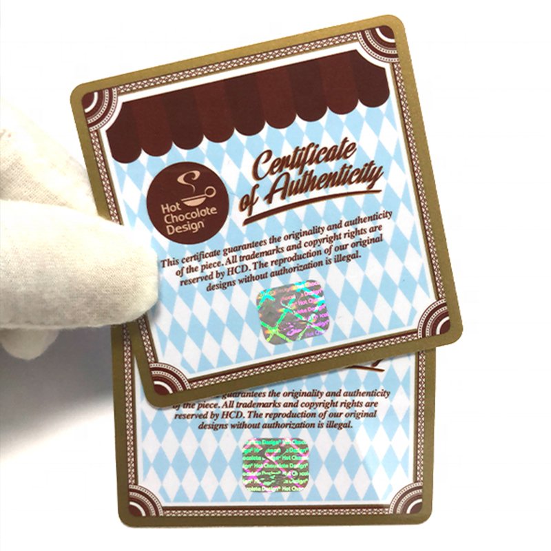 Custom Card Printed Id Hologram Laminate Hologram Warranty Card Certificate Pvc Id Card With Hologram Stamping