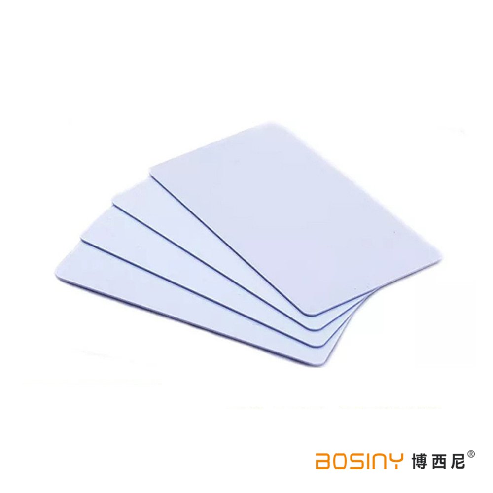 Custom Waterproof Factory IC access card PVC 13.56Mhz ISO 14443A smart IC card 125KHz rfid White Blank nfc keyfob products