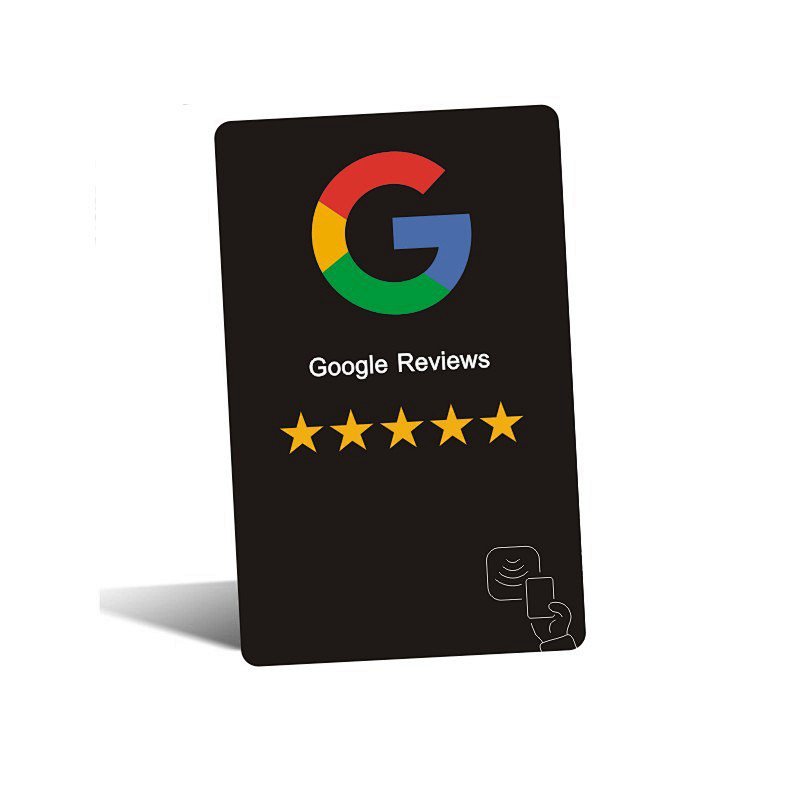 plastic programmable google reviews card nfc ntag213 215 216 google review qr/nfc blank card
