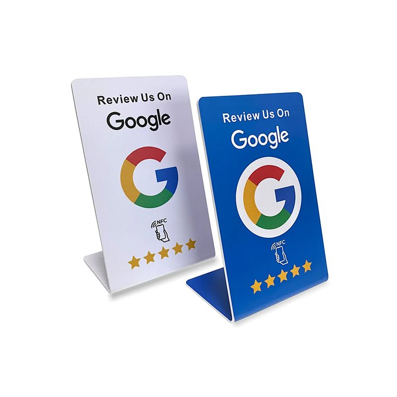 plastic programmable google reviews card nfc ntag213 215 216 google review qr/nfc blank card