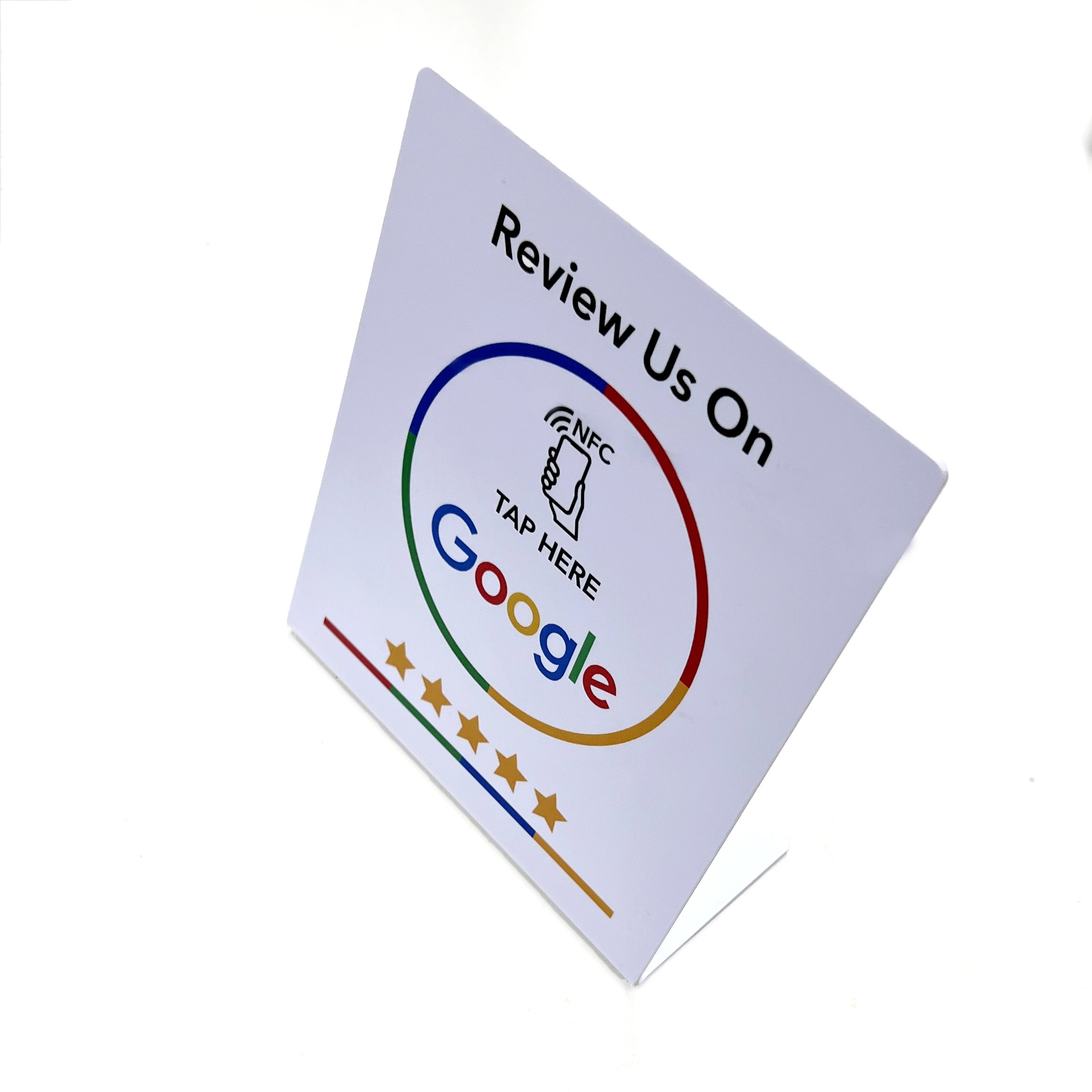 Custom Google review NFC table stand display qr code for restaurant menu Instagram Facebook Whatsapp Linkedin