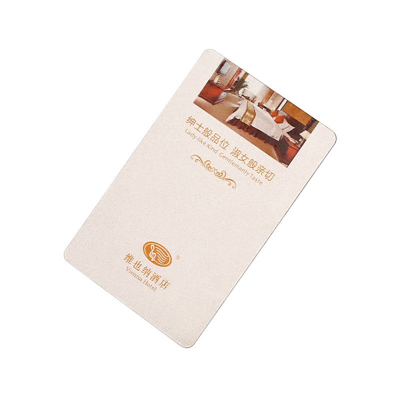Wholesale Plastic PVC material white card can customized Youtube Google NFC 13.56mhz RFID door Lock Card Hotel room power card