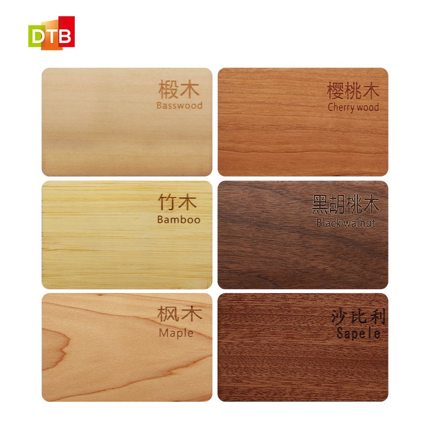 Custom RFID Bamboo/Wooden Smart Card For Hotel Key Access Control Nfc Bamboo/Wood Business Cards