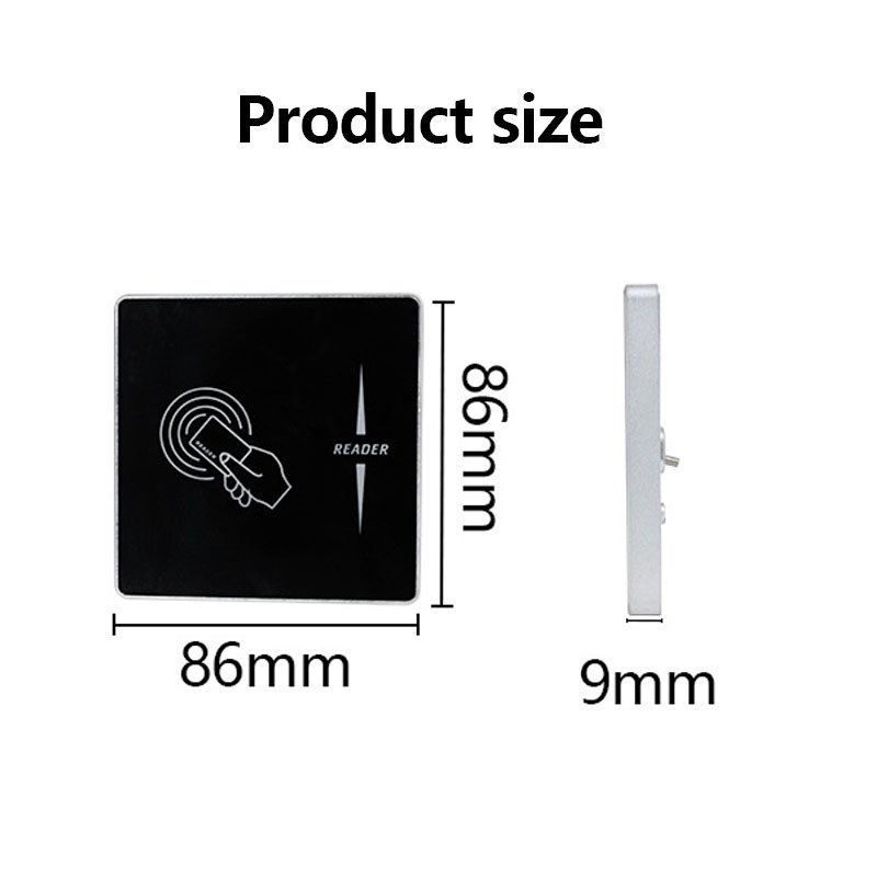 Proximity NFC IC ID Support M1 Smart Card 125Khz or13.56Mhz Wiegand26 RFID Access Control Card Reader