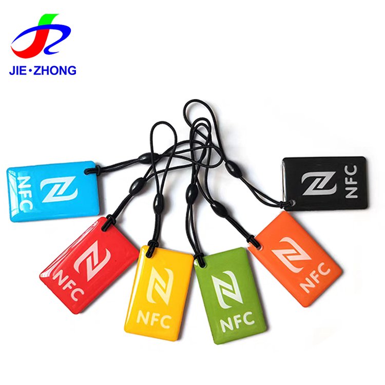 Customized 13.56mhz RFID Round Epoxy Tag NFC Smart Key Fob Epoxy Cards