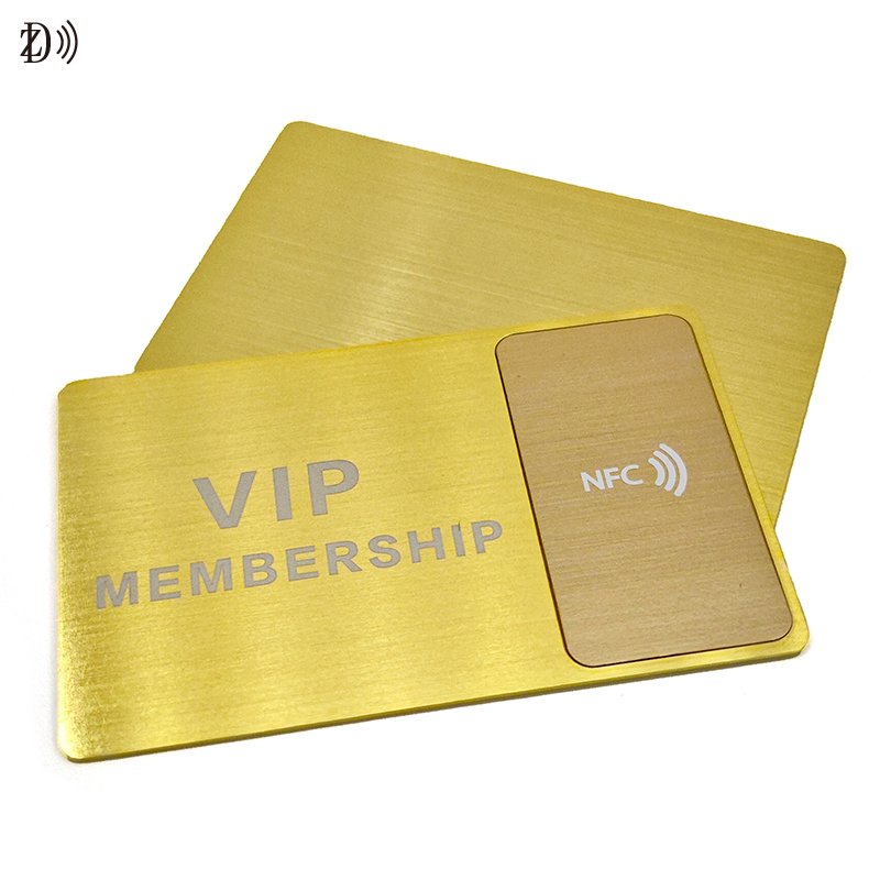 Metal Card Gold Silver Business RFID PVC Card ISO15693 Hotel Access Control Custom Printing NFC RFID Card