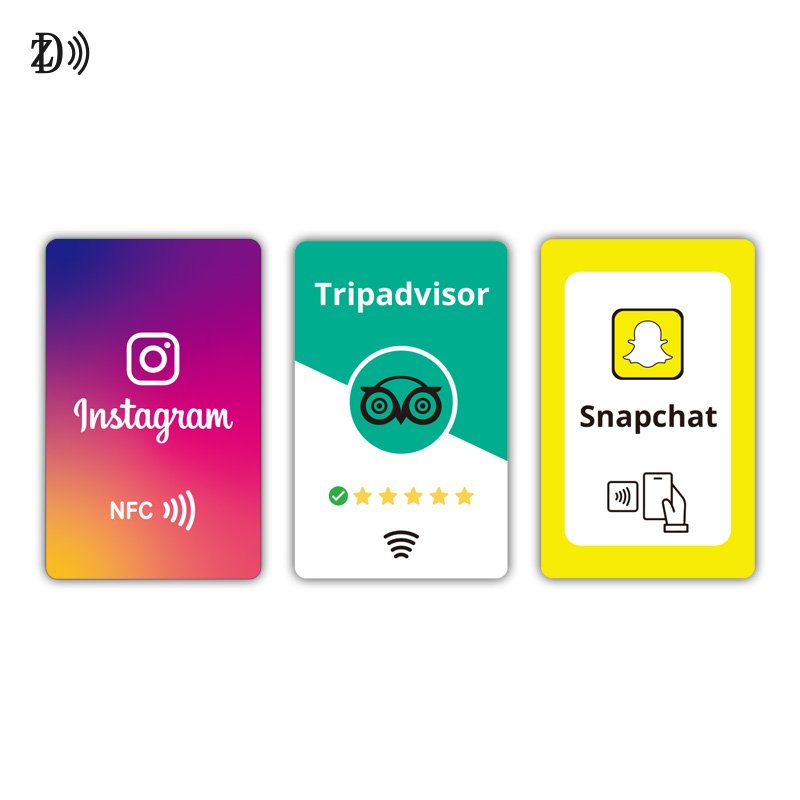 Tiktok Custom Review 13.56Mhz PVC Card Chip FM11RF08 Google Review Card